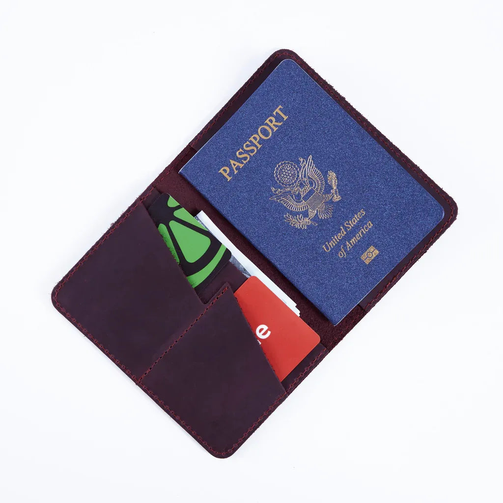 Passport Cover with the Great Seal of the United States Made from Vintage Leather - INCARNEĀ® Global