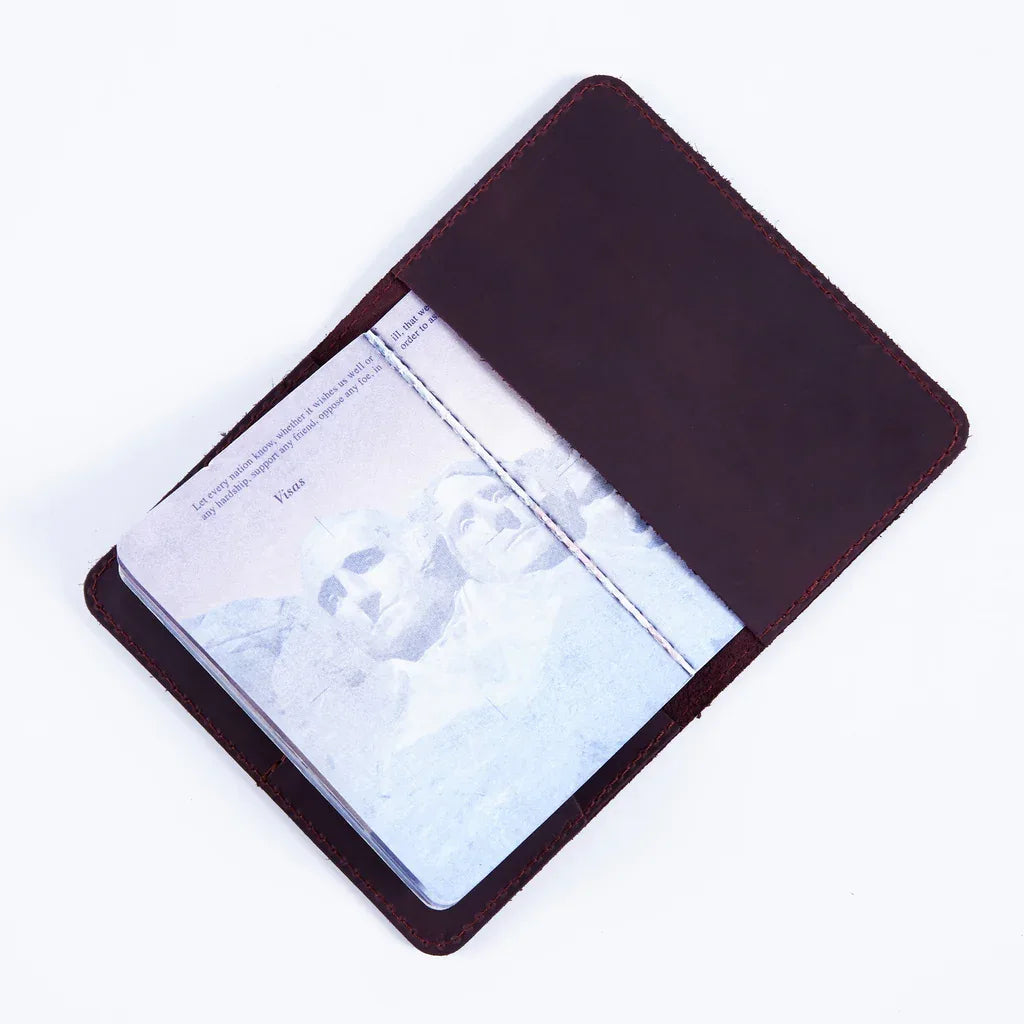 Passport Cover with the Great Seal of the United States Made from Vintage Leather - INCARNEĀ® Global