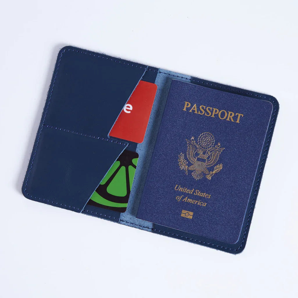 Passport Cover with Pockets Made from Classic Leather - INCARNE® Global