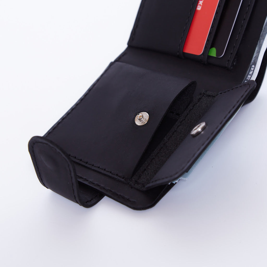 Portofel Mini Jack cu blocare RFID din piele vintage