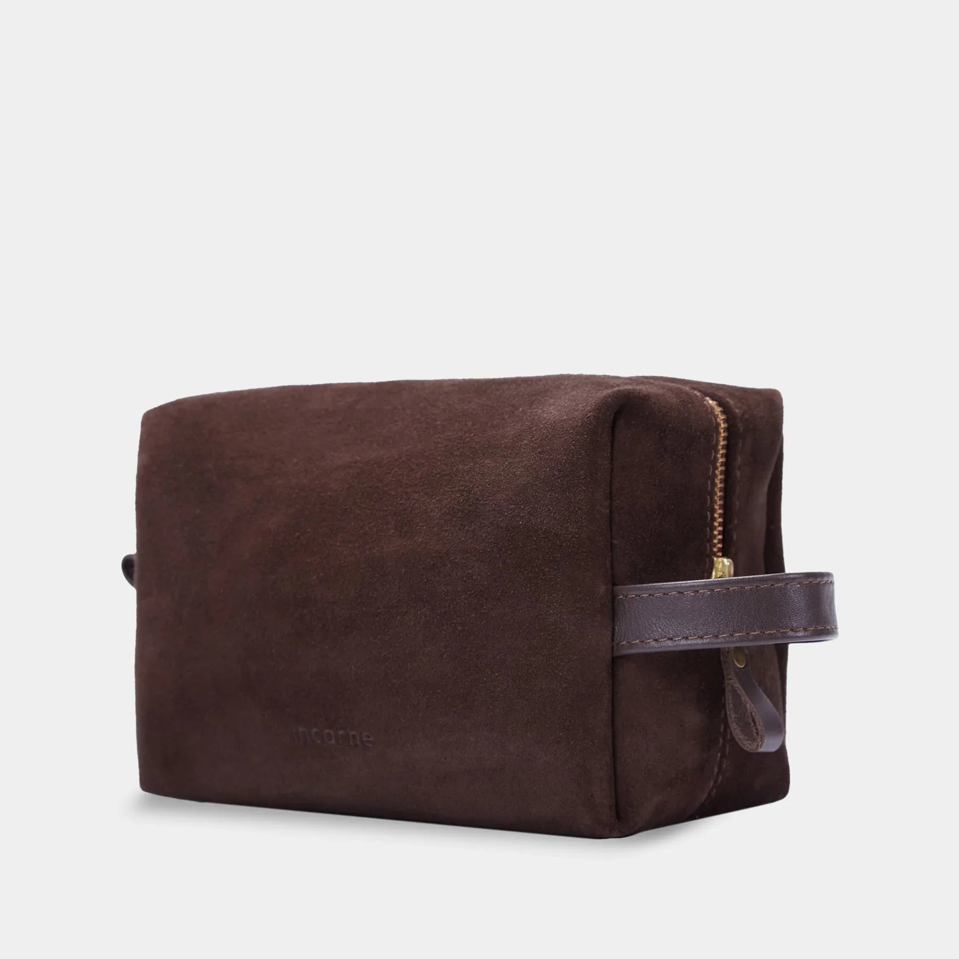 Mirage Small Cosmetic Bag, Brown (velour) - INCARNE® Global