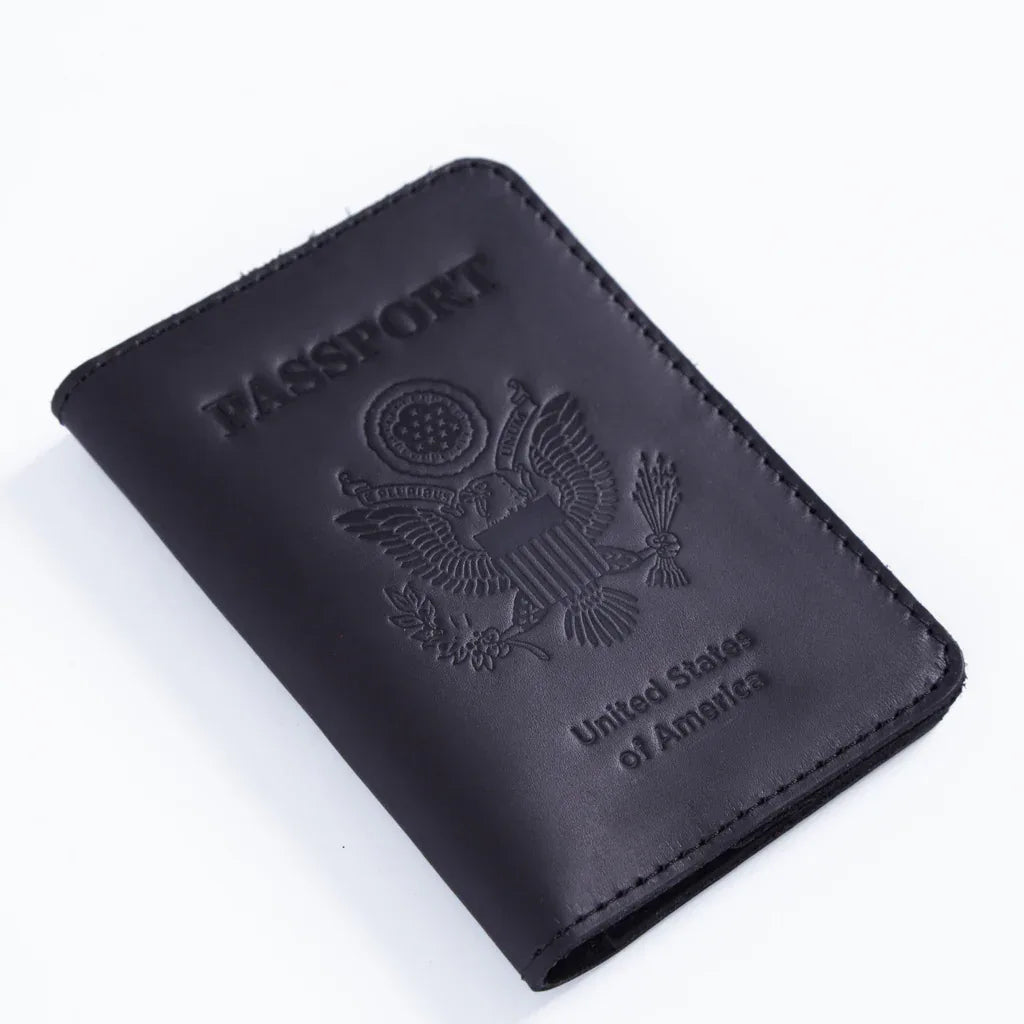 Passport Cover with the Great Seal of the United States Made from Vintage Leather - INCARNEĀ® Global