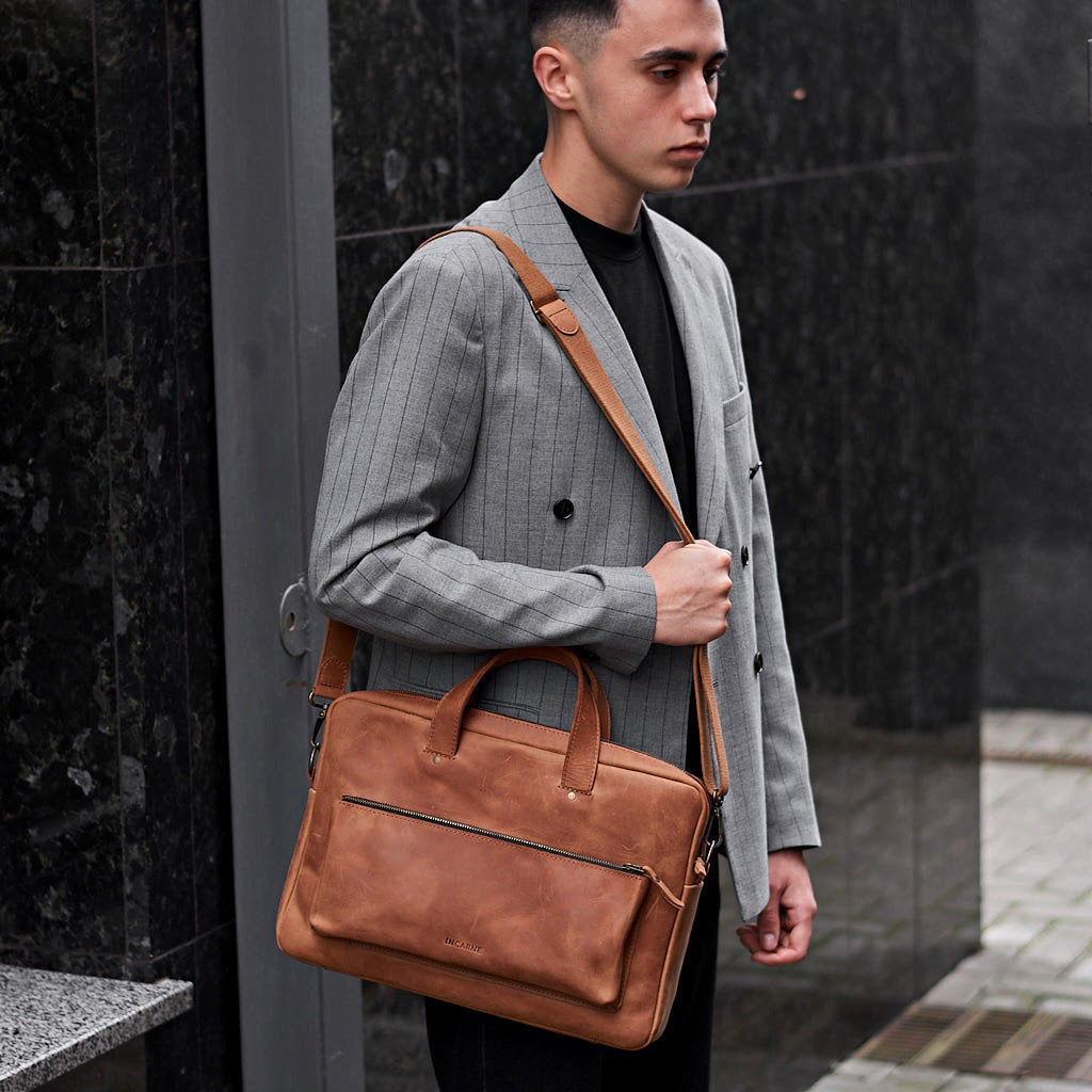 Biz Leather Laptop Bag