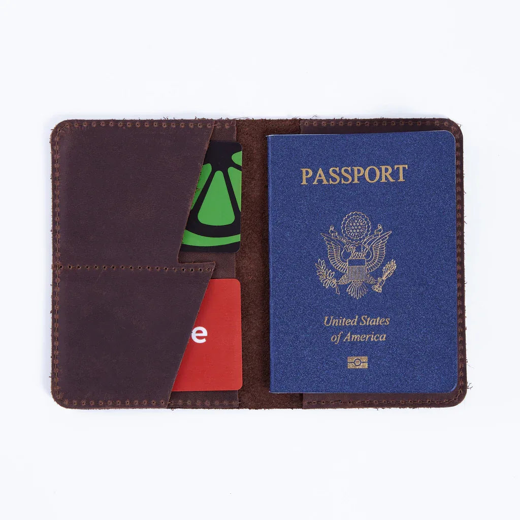 Passport Cover with the Great Seal of the United States Made from Vintage Leather - INCARNEĀ® Global