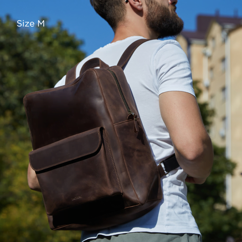 Leather backpack Factor
