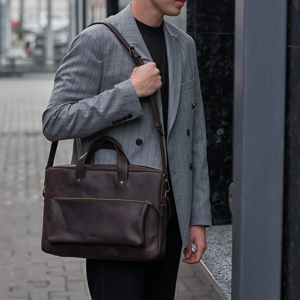 Biz Leather Laptop Bag - INCARNE® Global