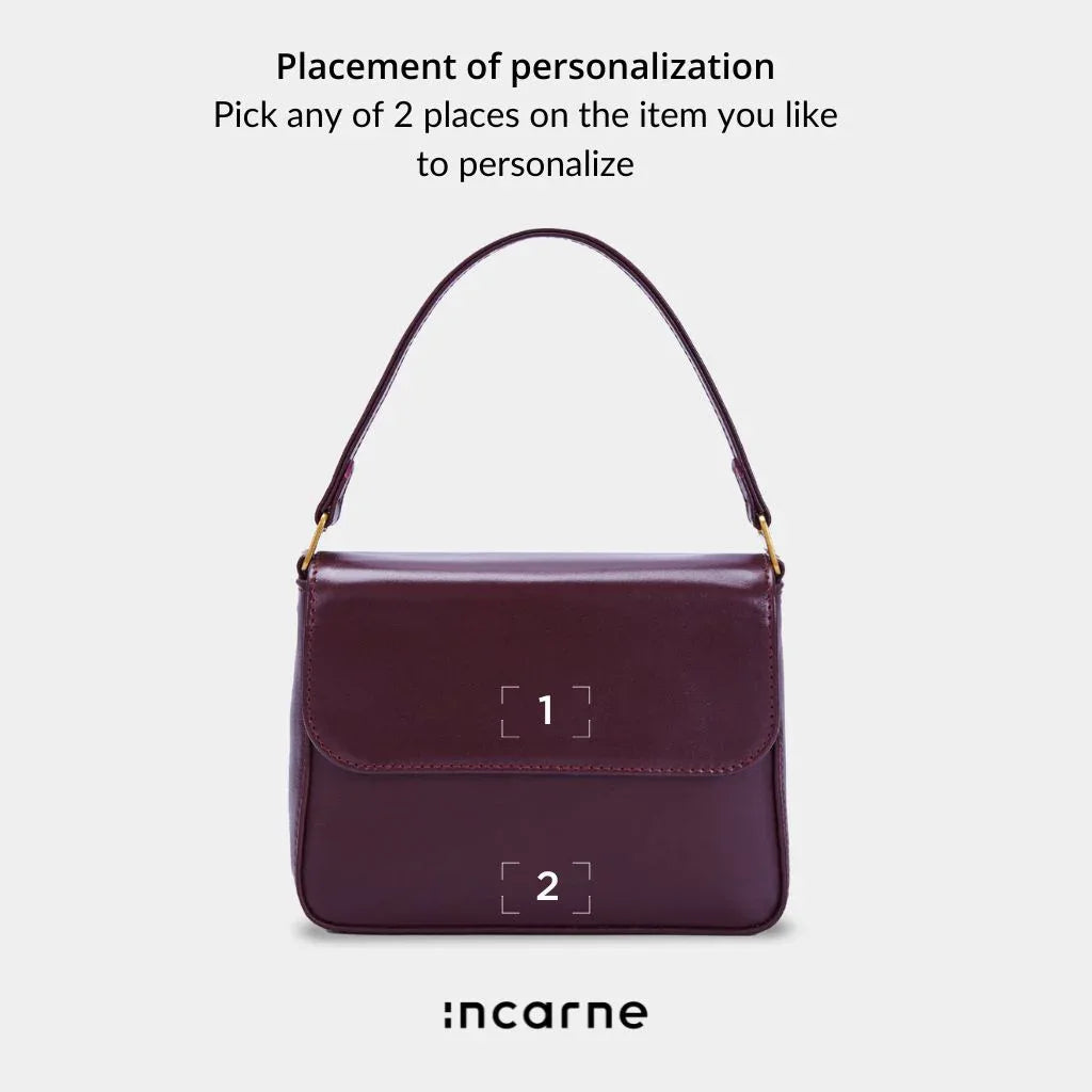 Fancy Women's Bag, Burgundy - INCARNE® Global