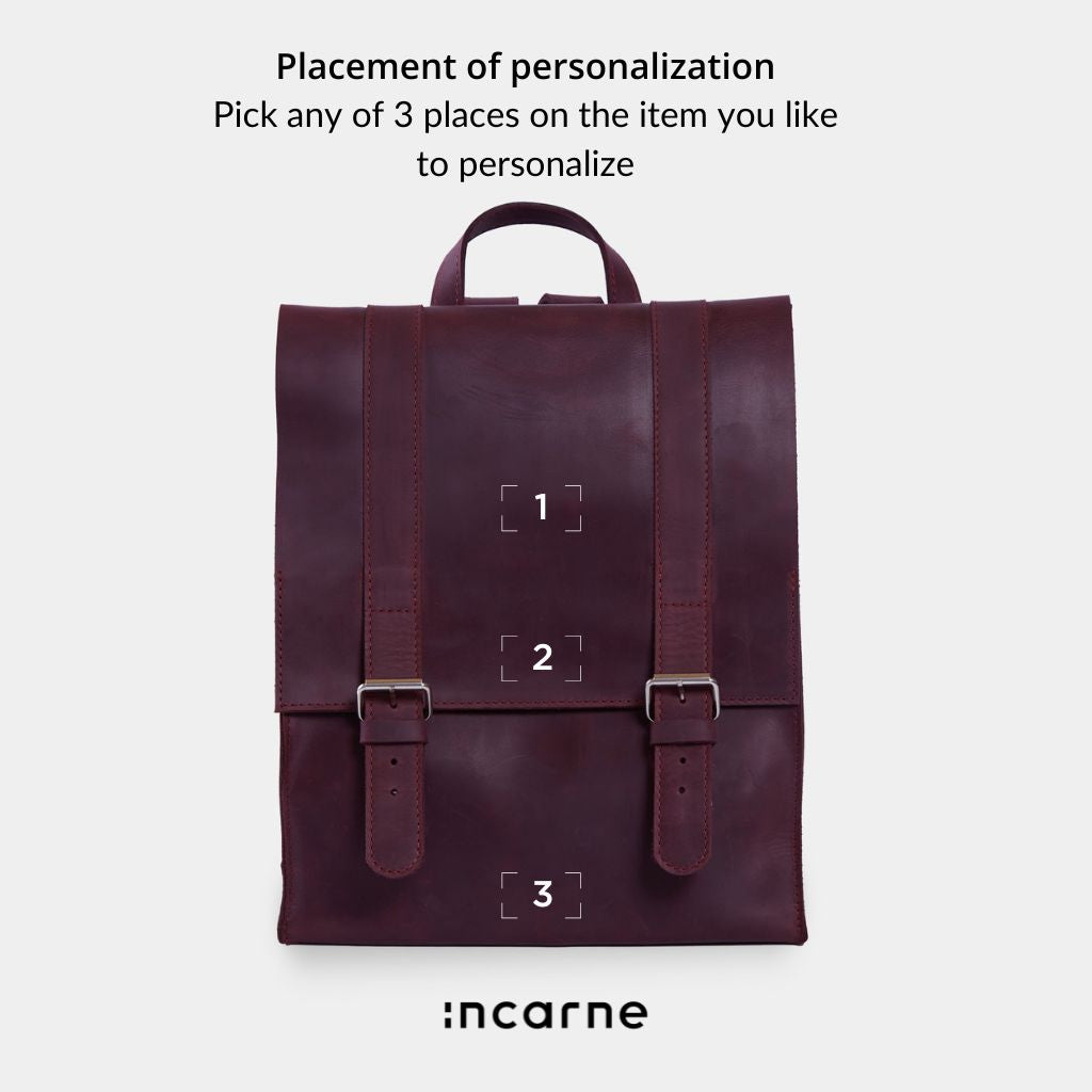 Gloria Leather Backpack with Laptop Pocket