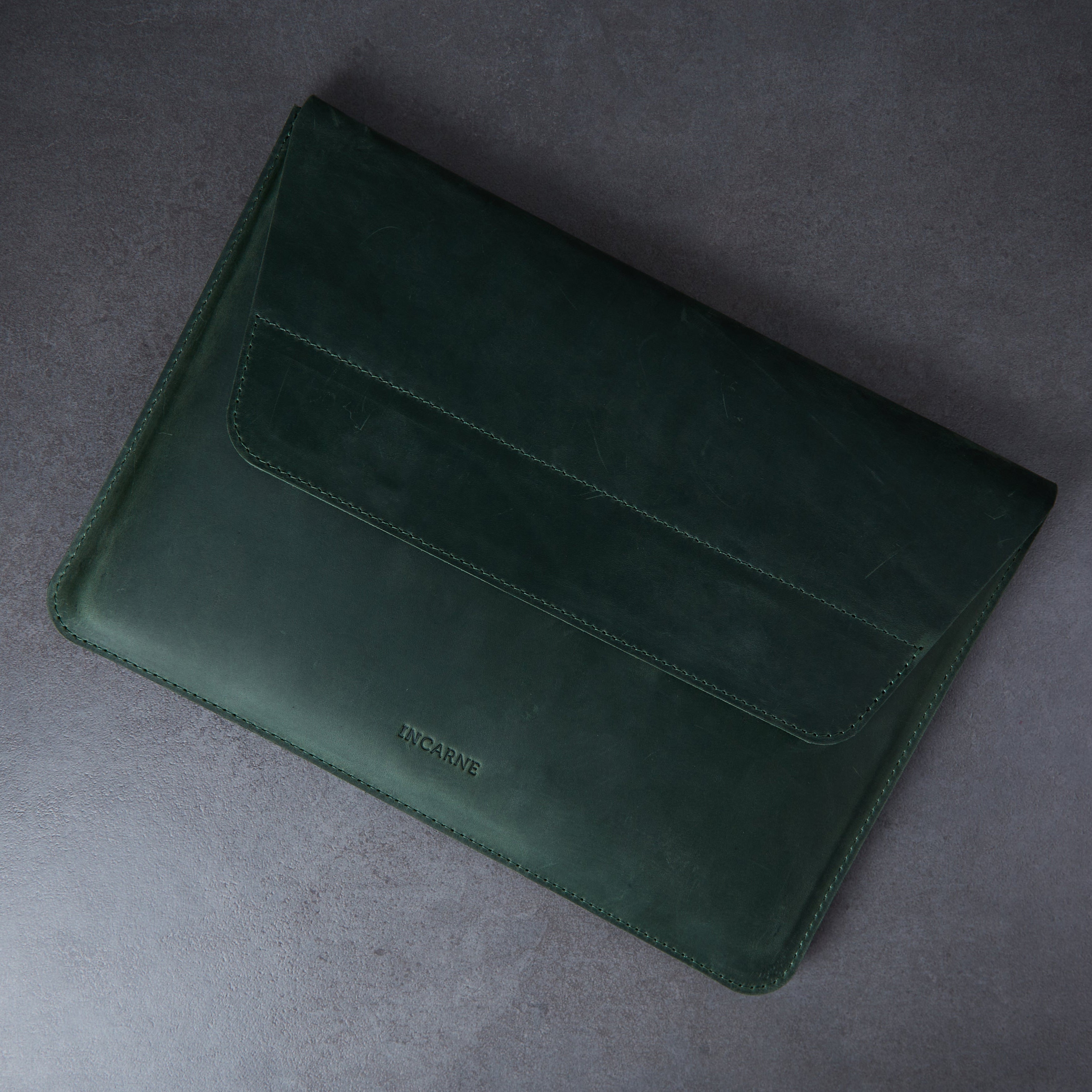 Husă pentru laptop Line, verde (vintage)