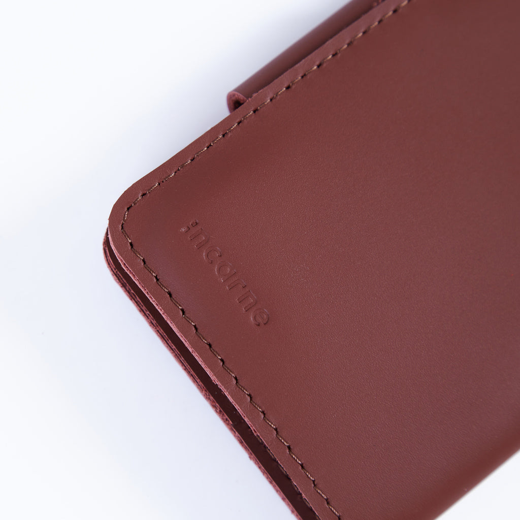 Smart Journey Classic Leather Passport Cover for Travel with AirTag and Cards Holders