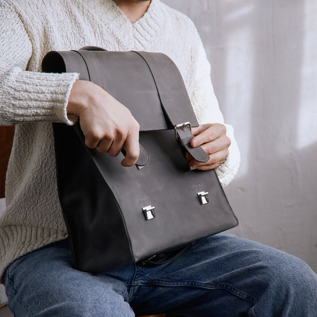 Gloria Leather Backpack with Laptop Pocket