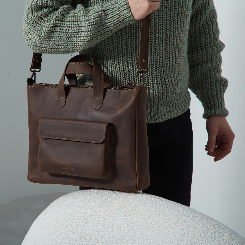 Leather Laptop Convertible Bag Voyager