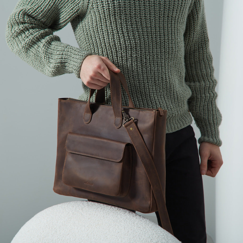 Leather Laptop Convertible Bag Voyager