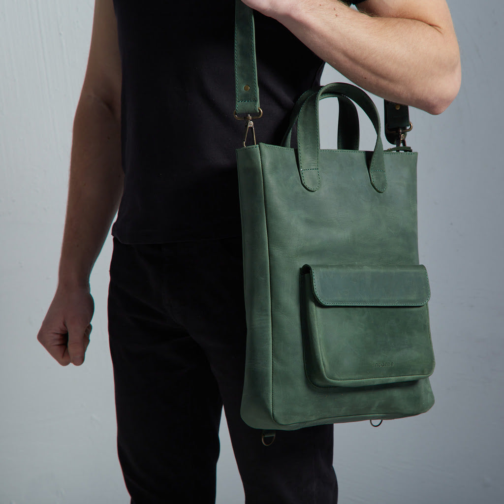 Leather Laptop Convertible Bag Voyager Long