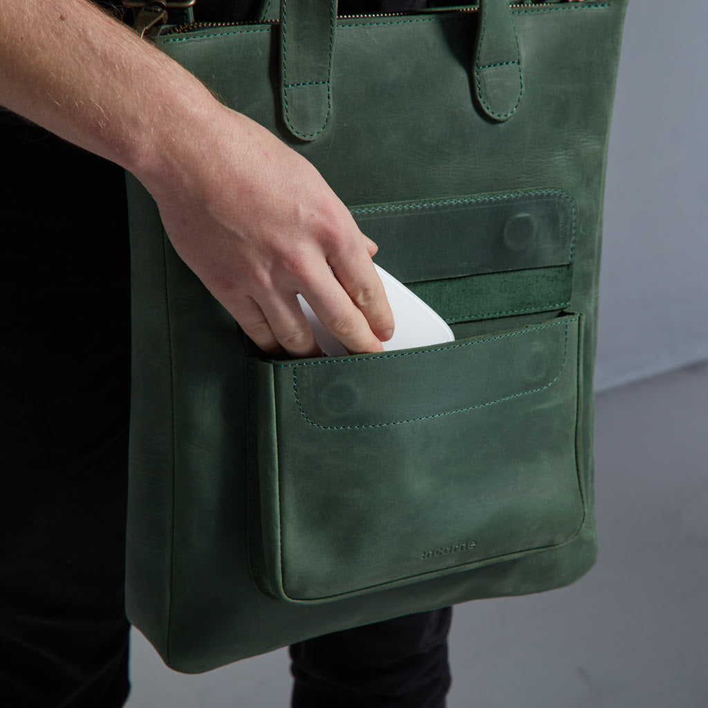 Leather Laptop Convertible Bag Voyager Long