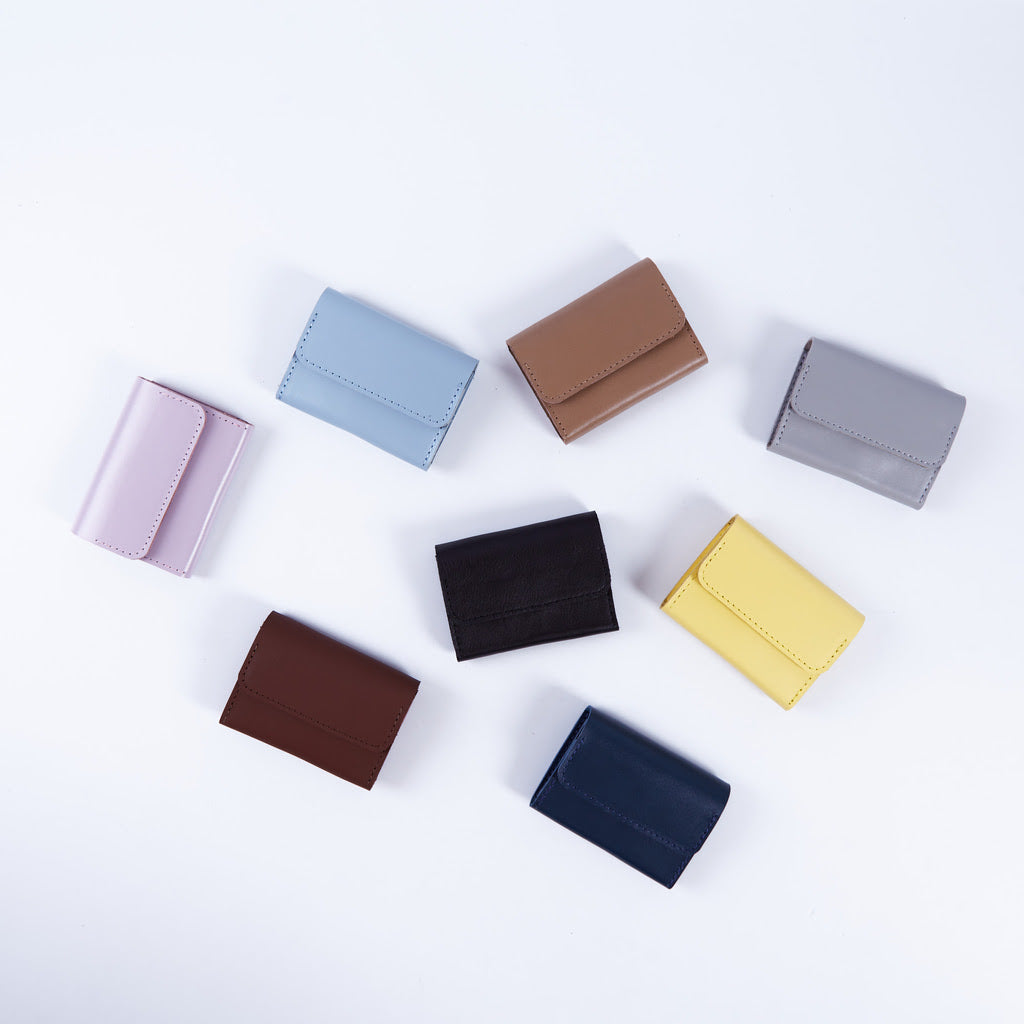 Portofel Lean Compact cu blocare RFID din piele clasică