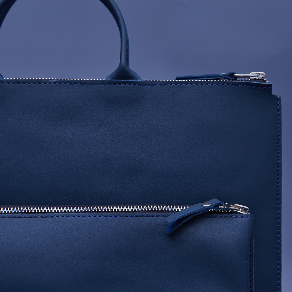 Maryland Laptop Sleeve with Handles in classic leather