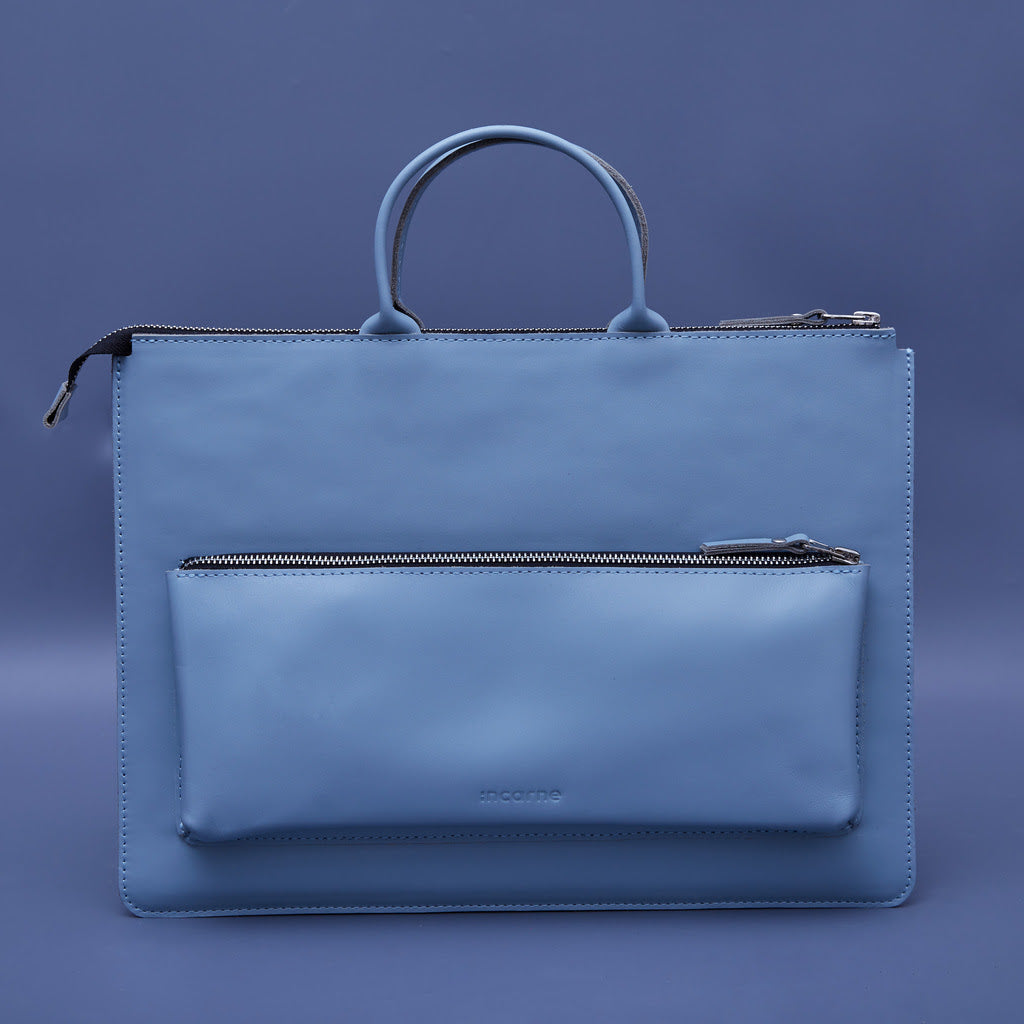 Maryland Laptop Sleeve with Handles in classic leather