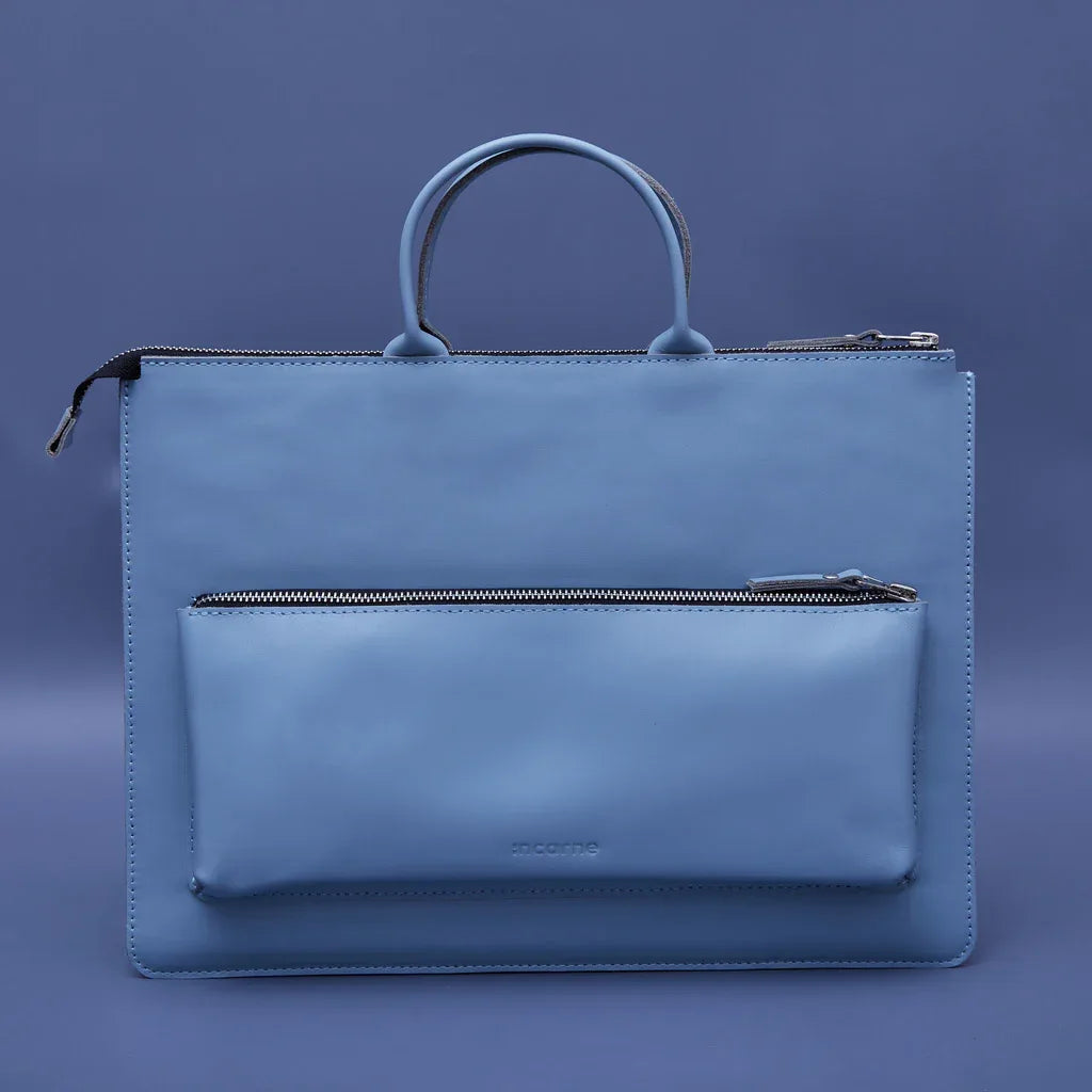 Maryland Laptop Sleeve with Handles in classic leather - INCARNE® Global
