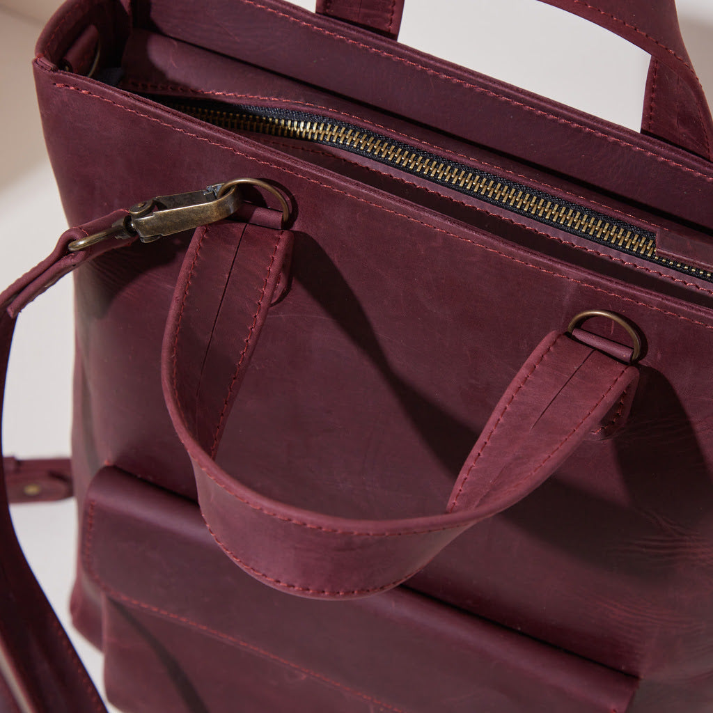 Leather Laptop Convertible Bag Voyager Long