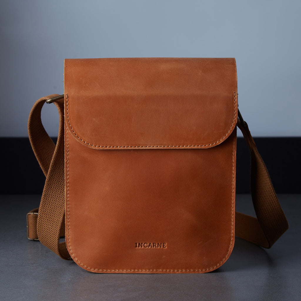 PORTER LEATHER SHOULDER BAG FOR MEN