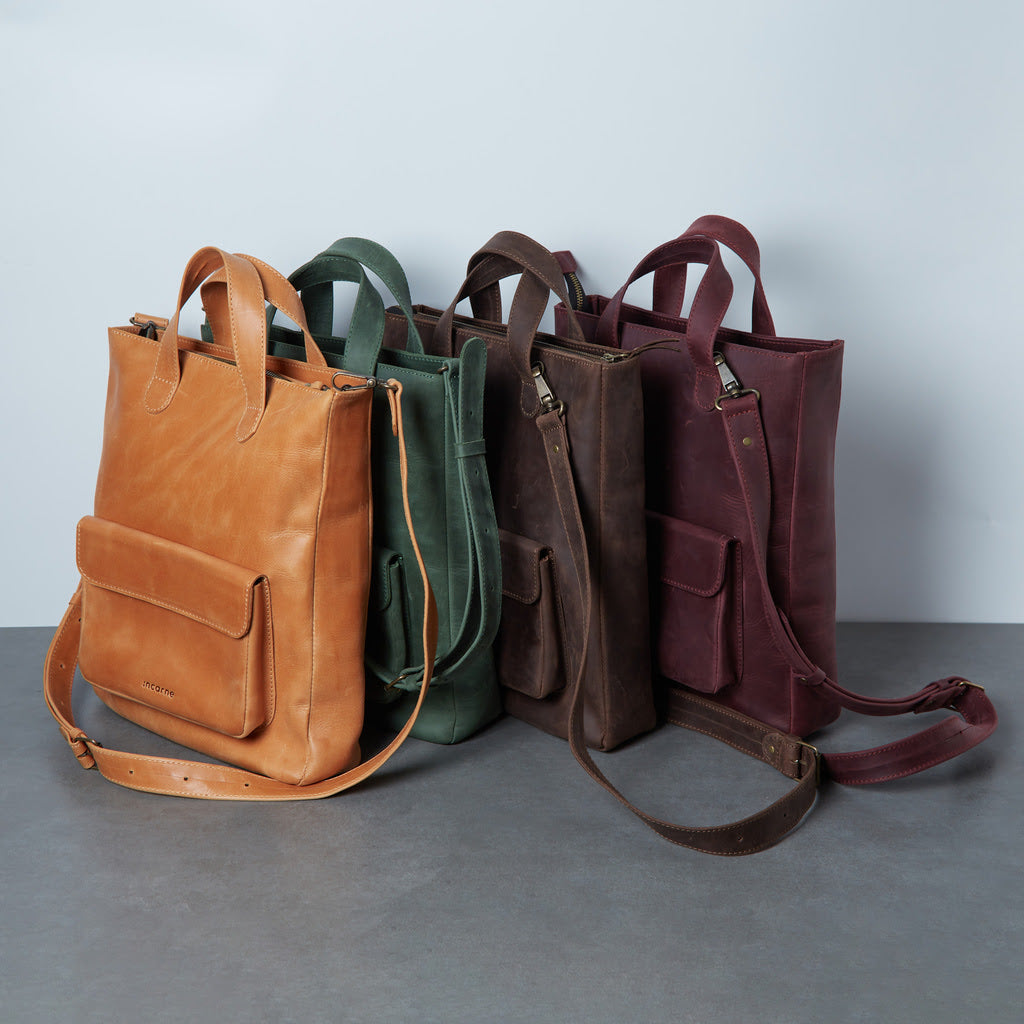 Leather Laptop Convertible Bag Voyager Long