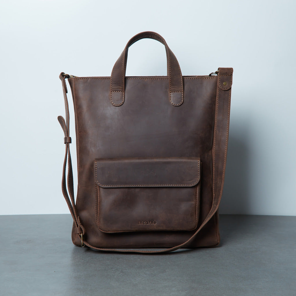 Leather Laptop Convertible Bag Voyager Long