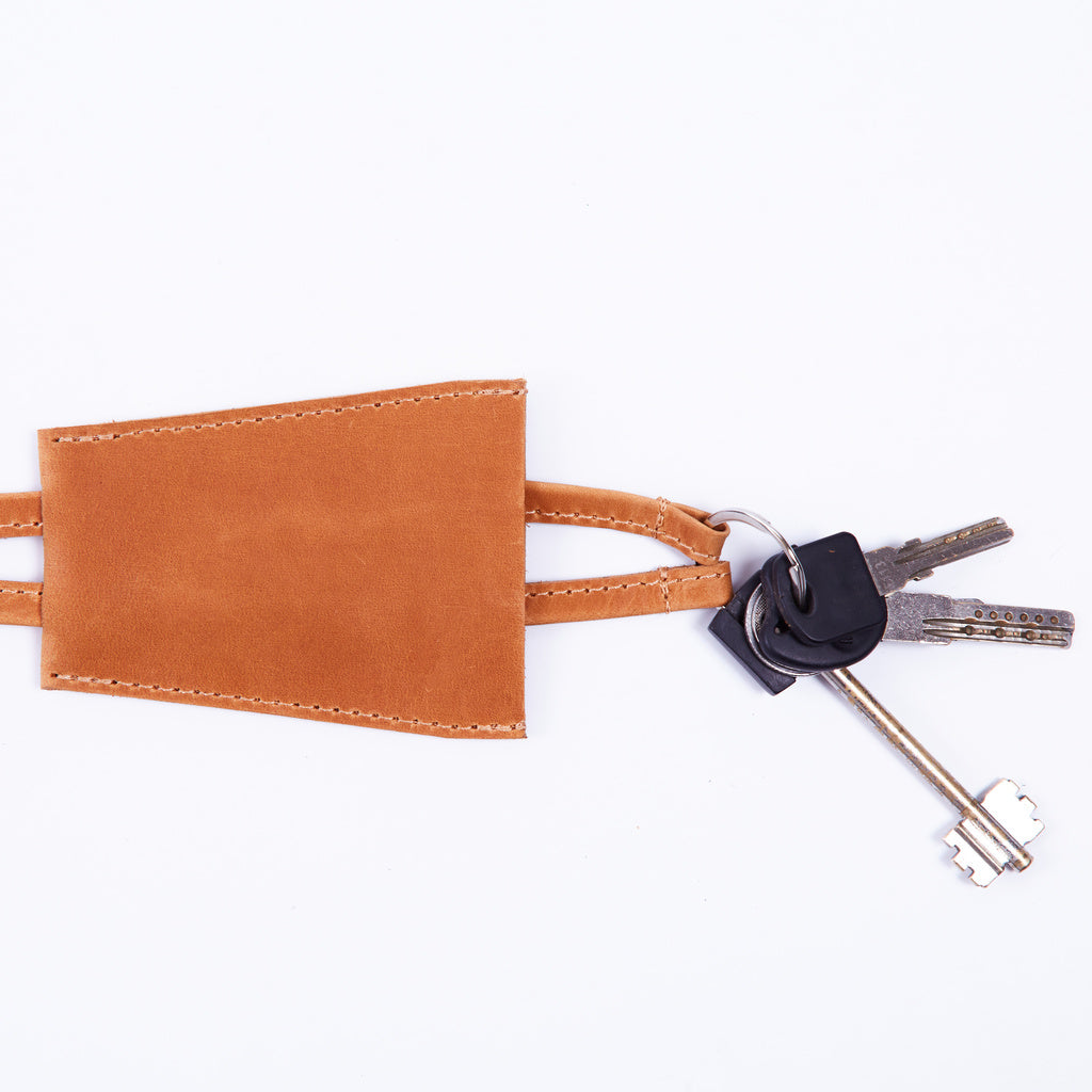Home key holder made from genuine vintage leather