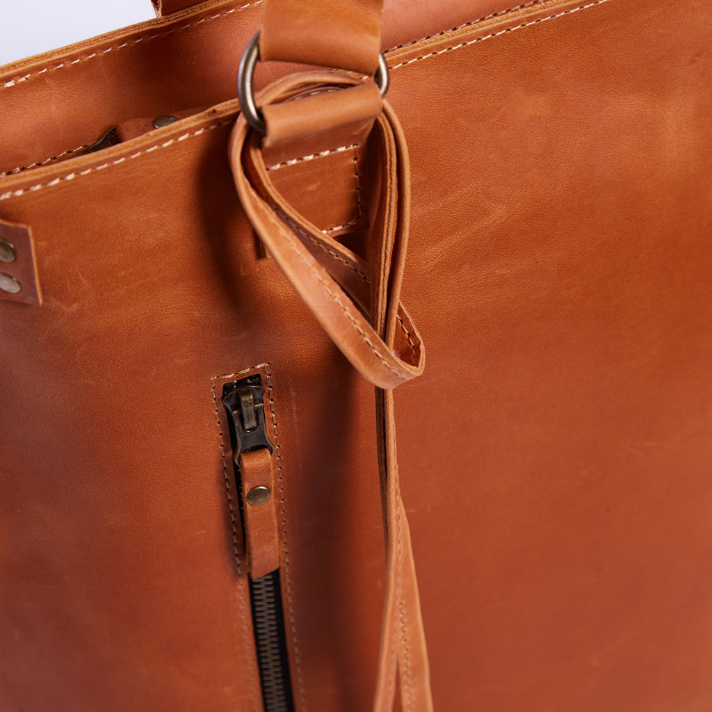 Home key holder made from genuine vintage leather