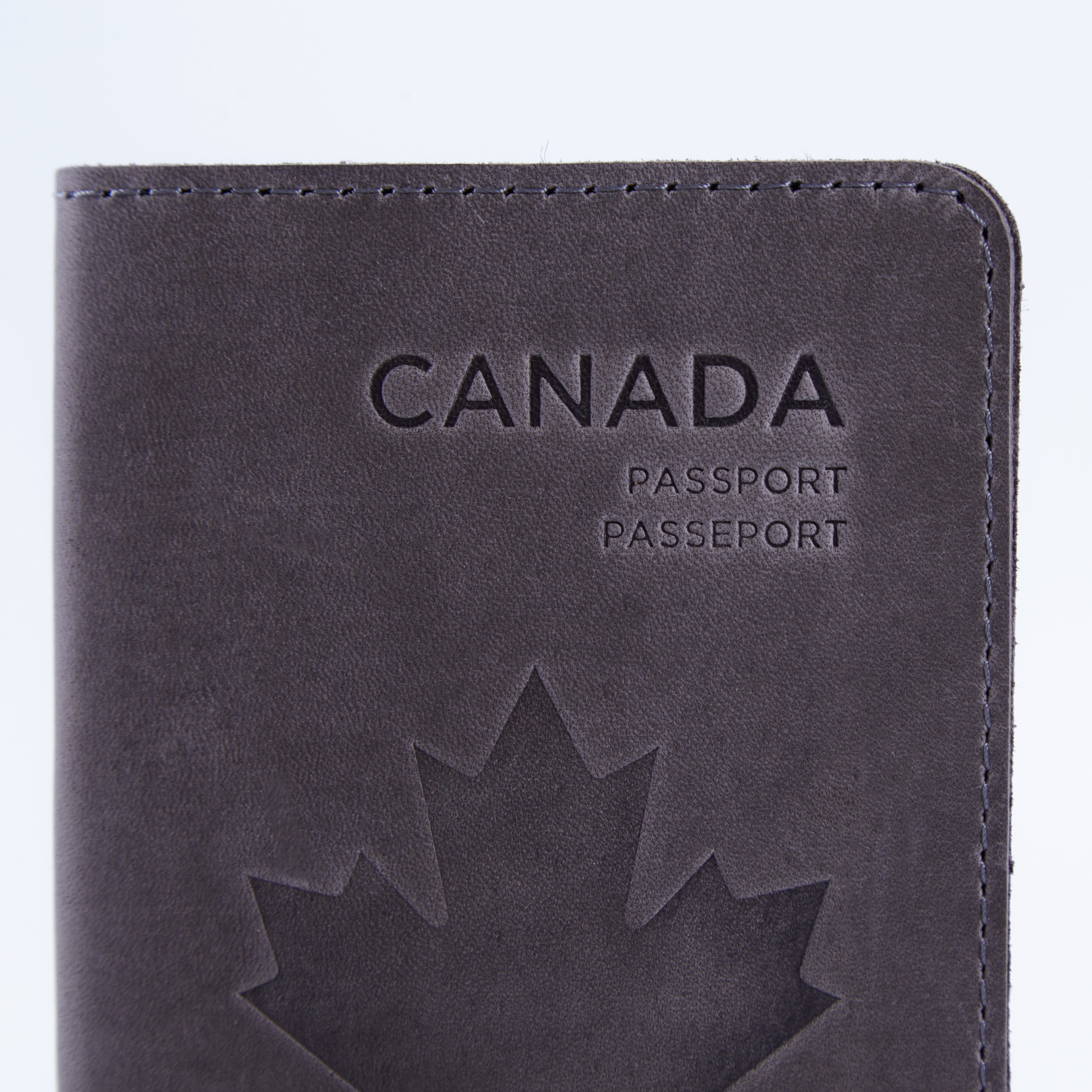 Passport cover with the national symbol of Canada