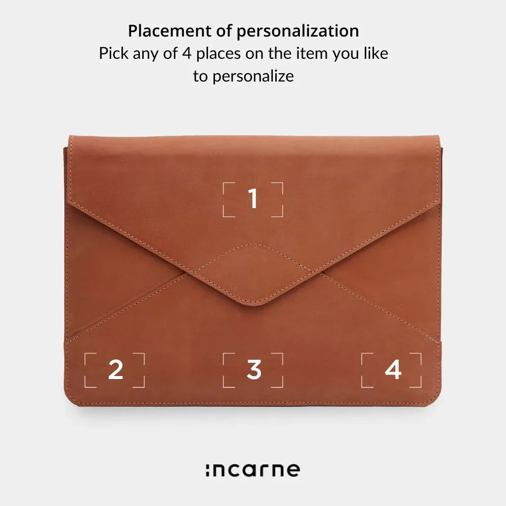 Message Laptop Sleeve, Cognac (vintage) - INCARNE® Global