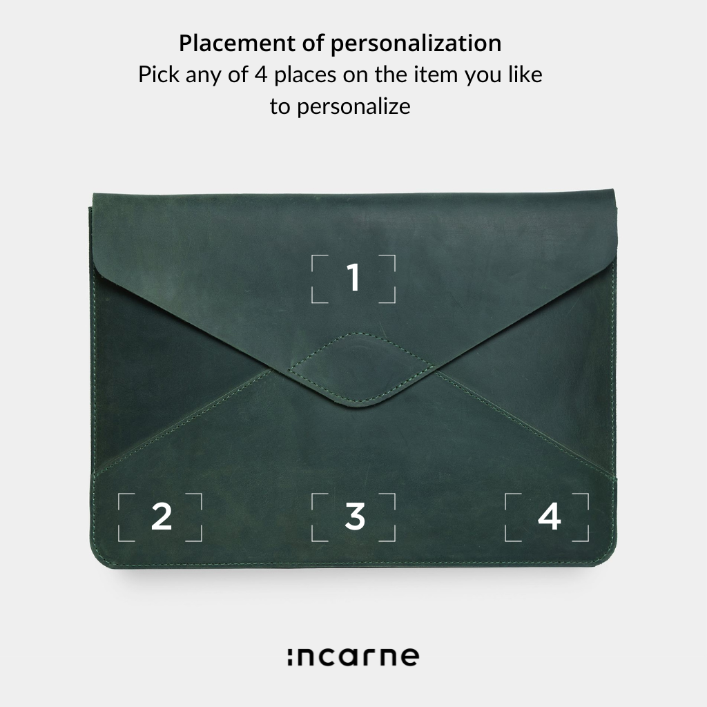 Husă pentru laptop Message, verde (vintage)