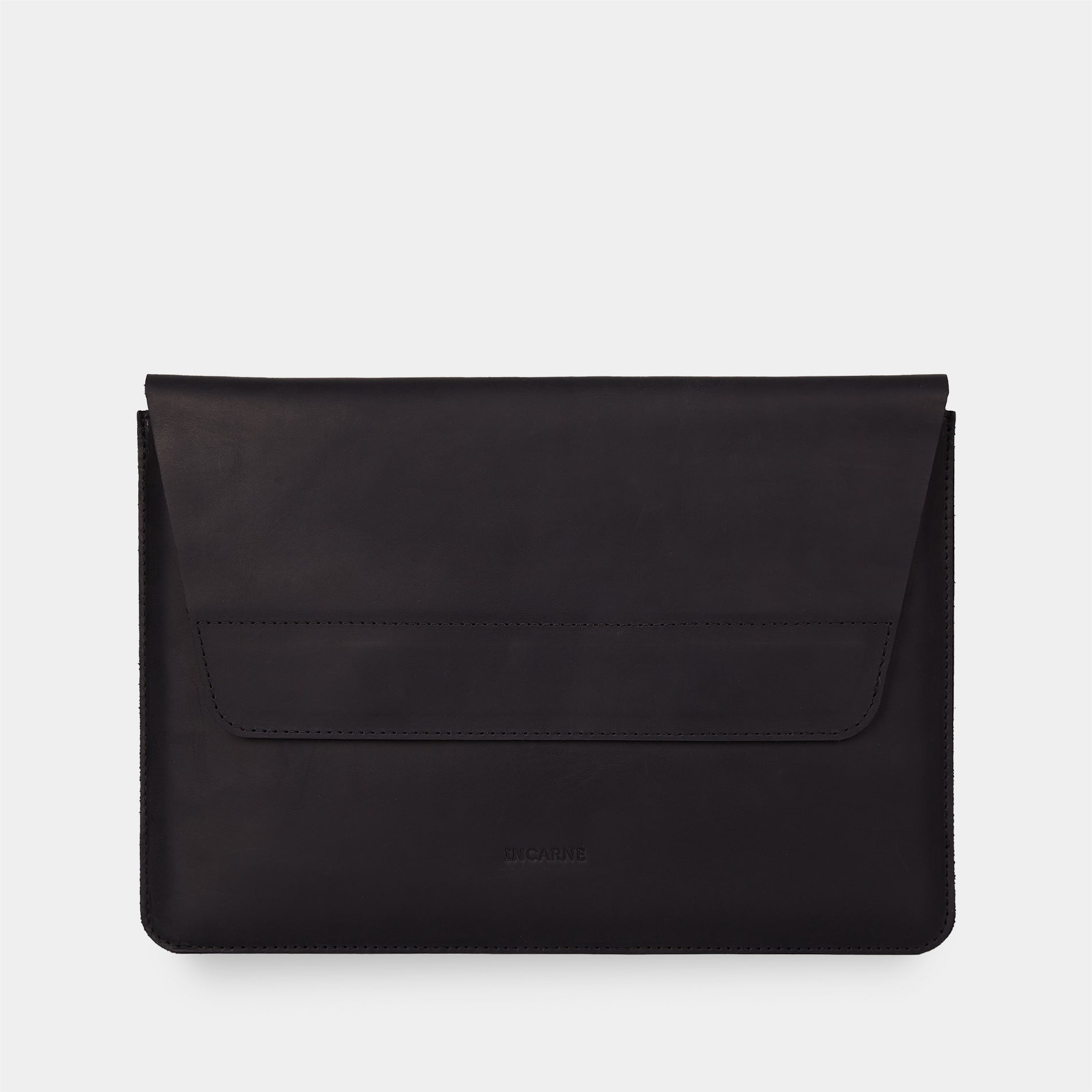 Husă pentru laptop Line, neagră (vintage)