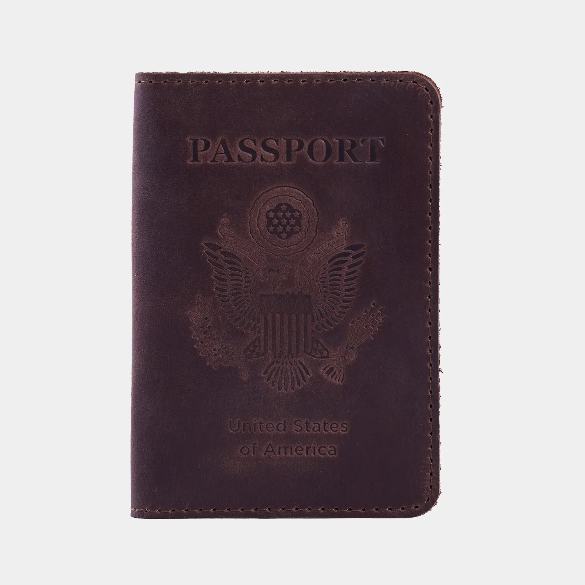 Passport Cover with the Great Seal of the United States Made from Vintage Leather - INCARNEĀ® Global