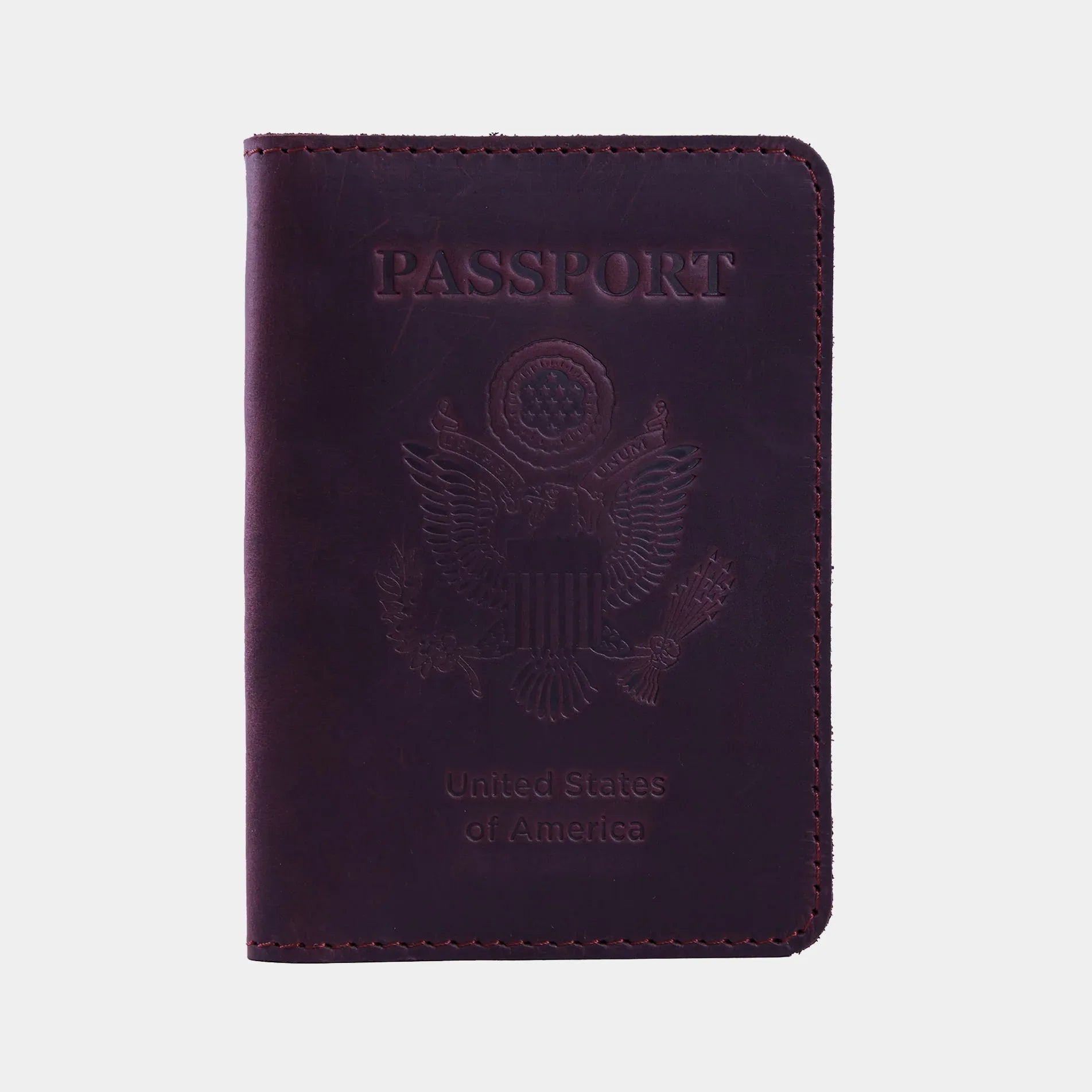 Passport Cover with the Great Seal of the United States Made from Vintage Leather - INCARNEĀ® Global