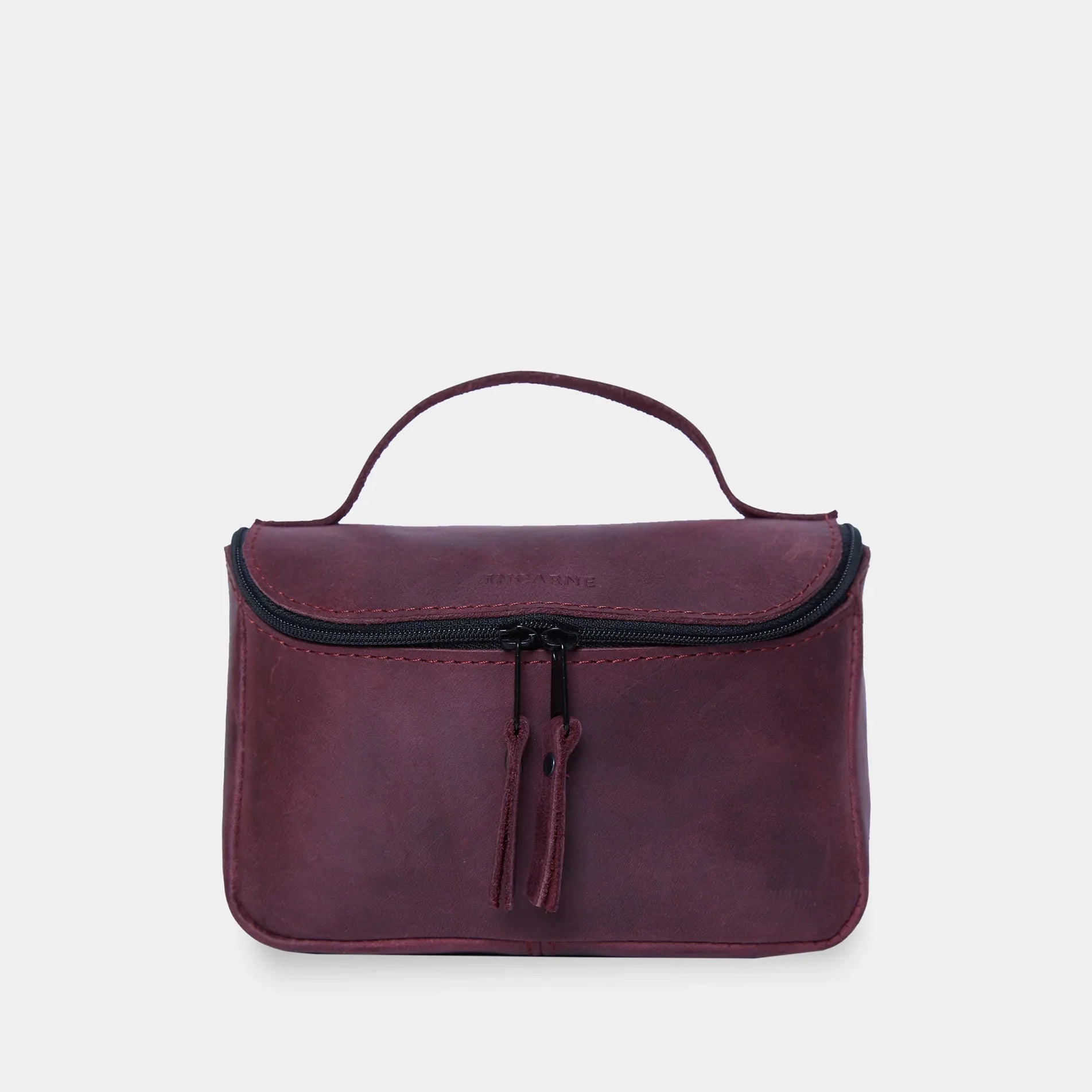 Makeup bag Timeless made from vintage leather - INCARNE® Global