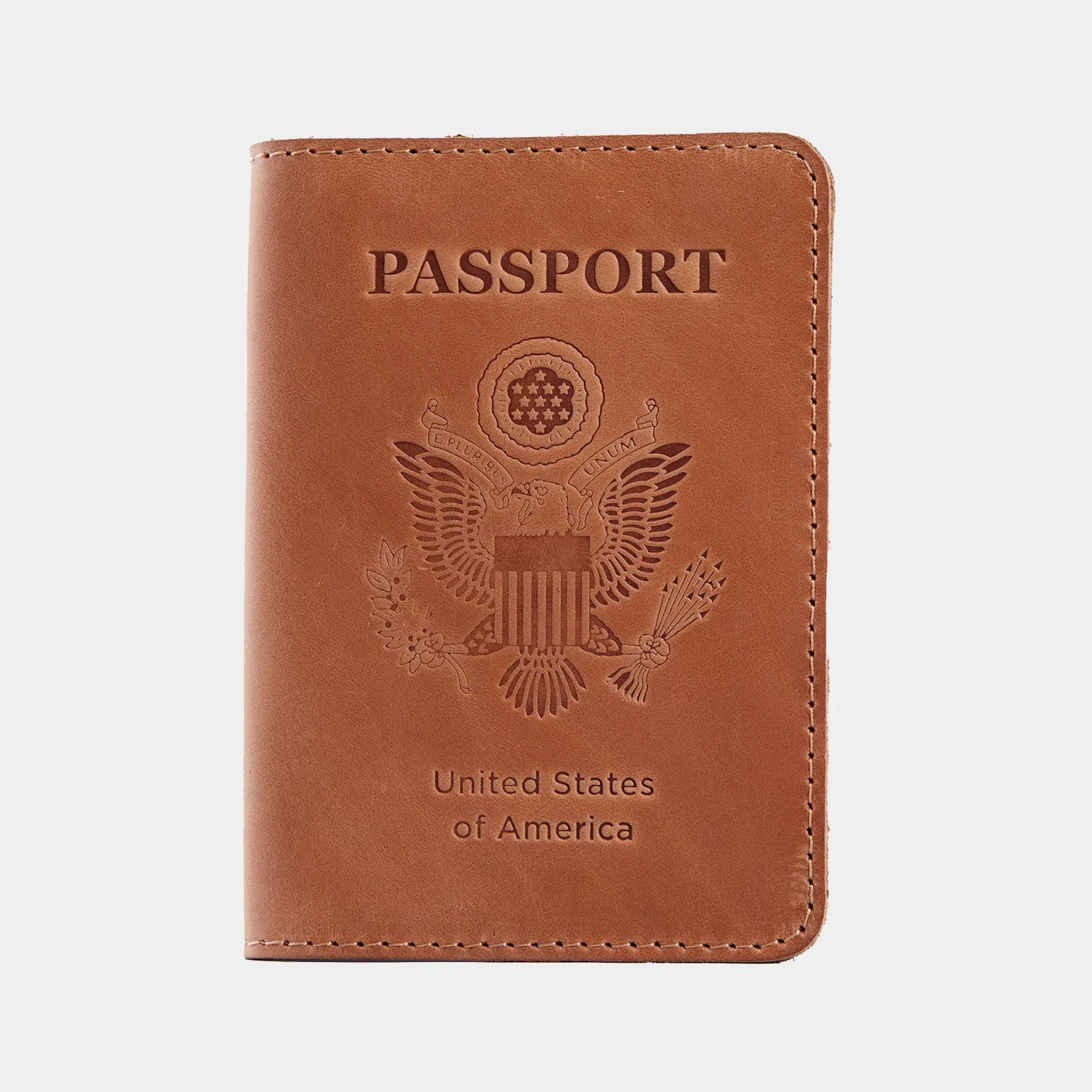 Passport Cover with the Great Seal of the United States Made from Vintage Leather - INCARNEĀ® Global