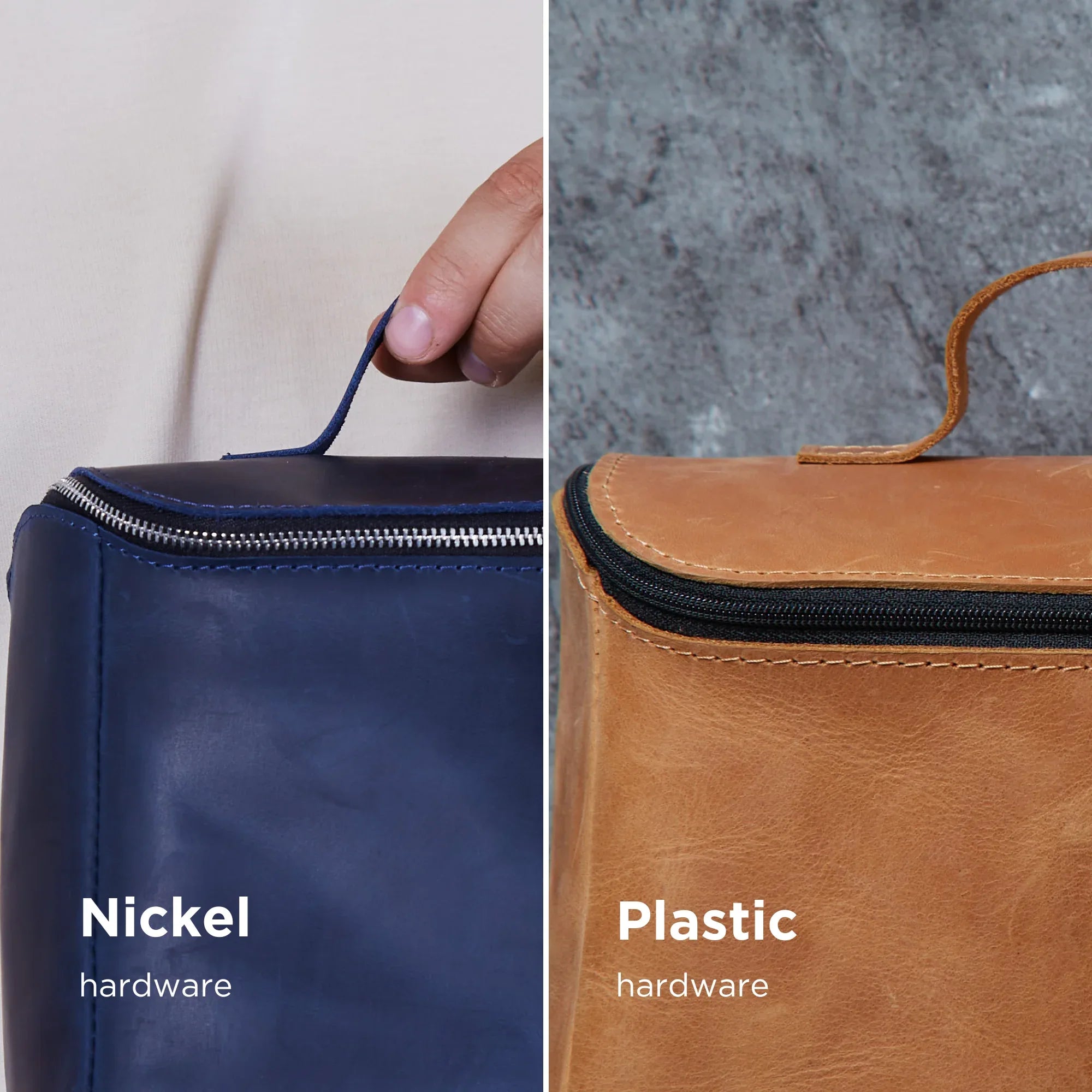Makeup bag Timeless made from vintage leather - INCARNE® Global