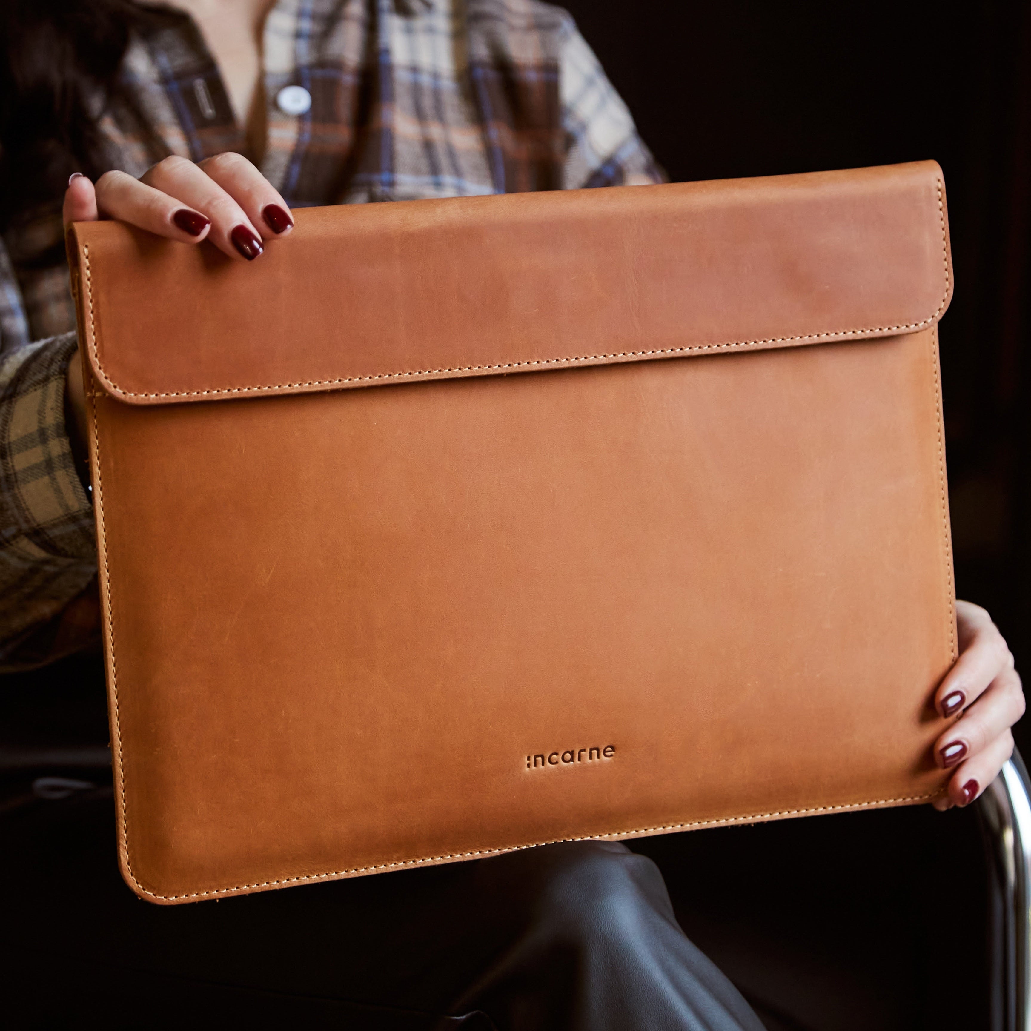Klouz Laptop Sleeve, Cognac (vintage)