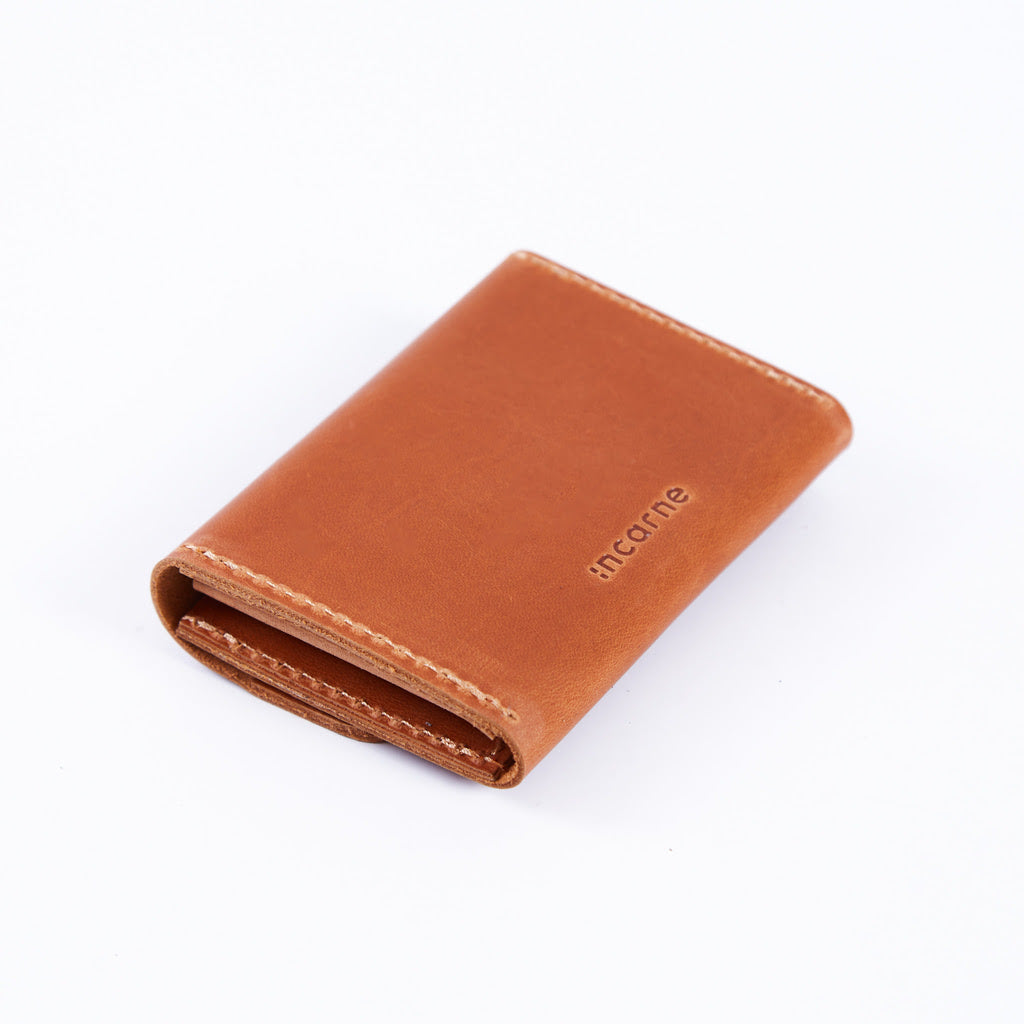Portofel compact cu blocare RFID Lean din piele vintage