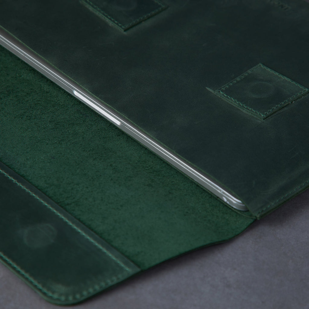 Husă pentru laptop Line, verde (vintage)