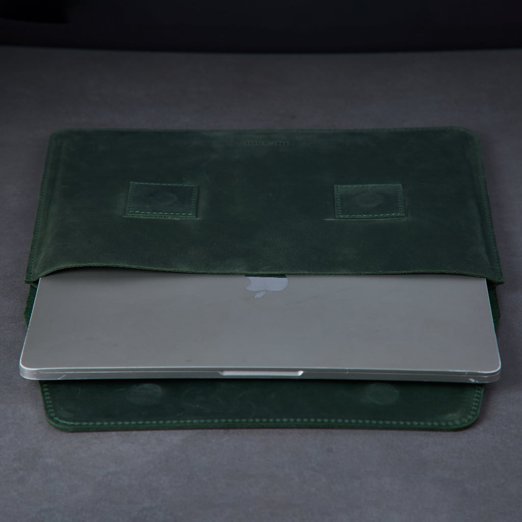 Husă pentru laptop Line, verde (vintage)