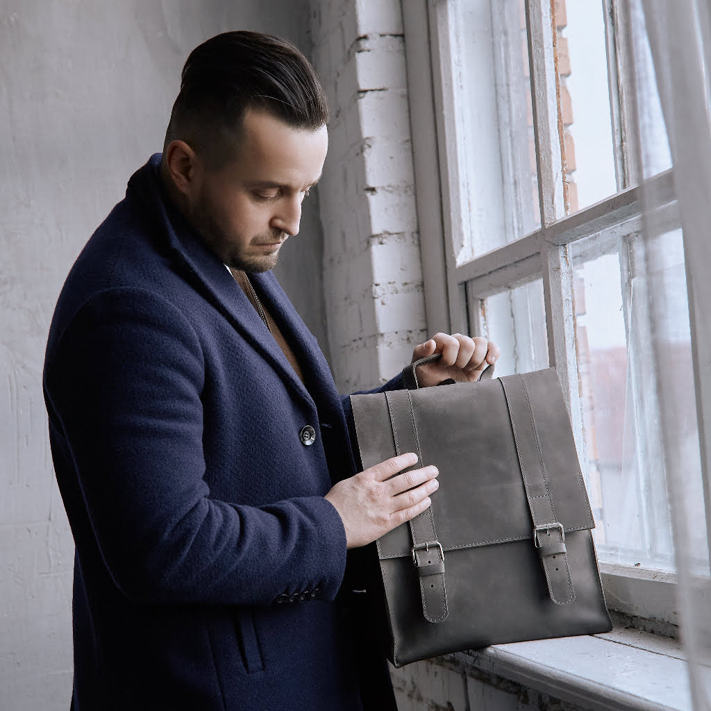 Gloria Leather Backpack with Laptop Pocket
