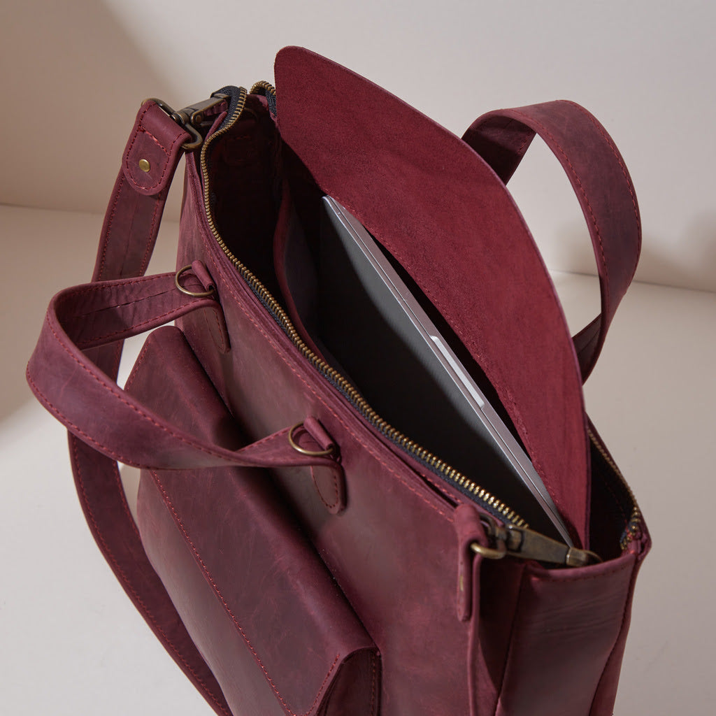 Leather Laptop Convertible Bag Voyager