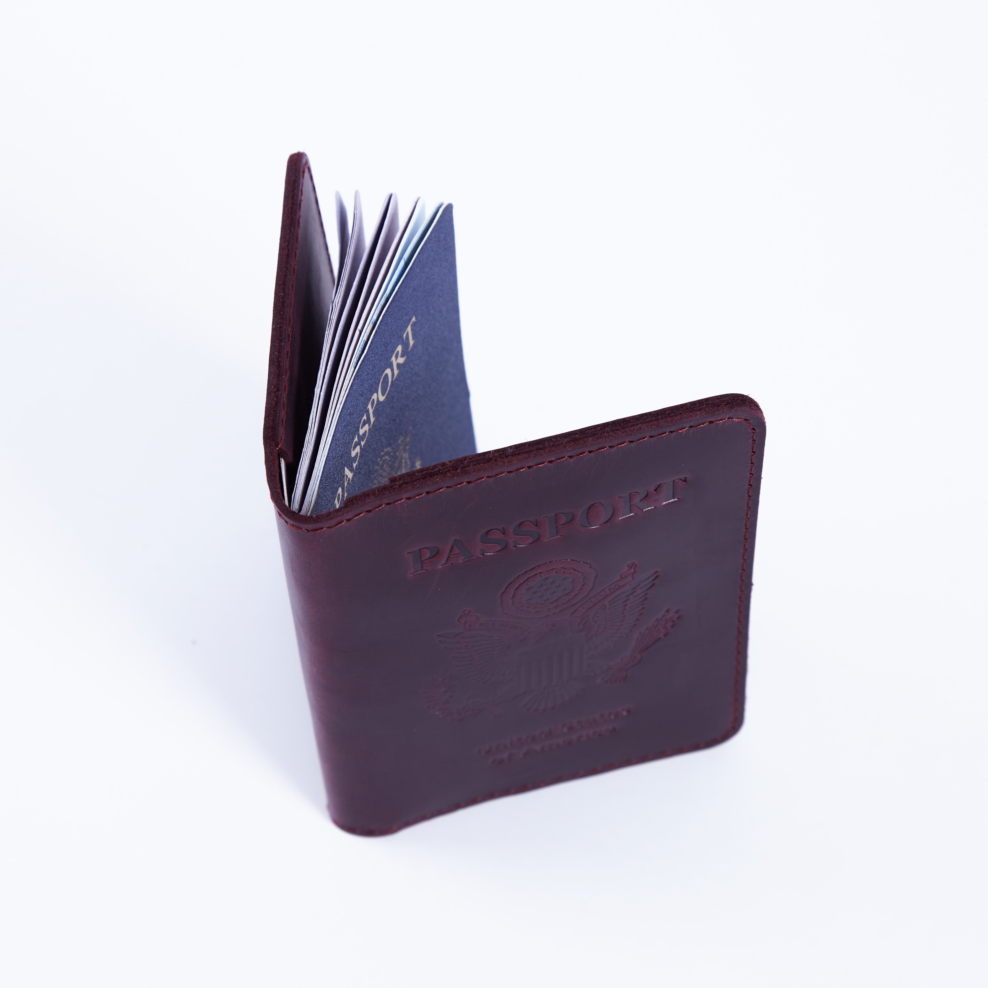 Passport cover with the national symbol of United States