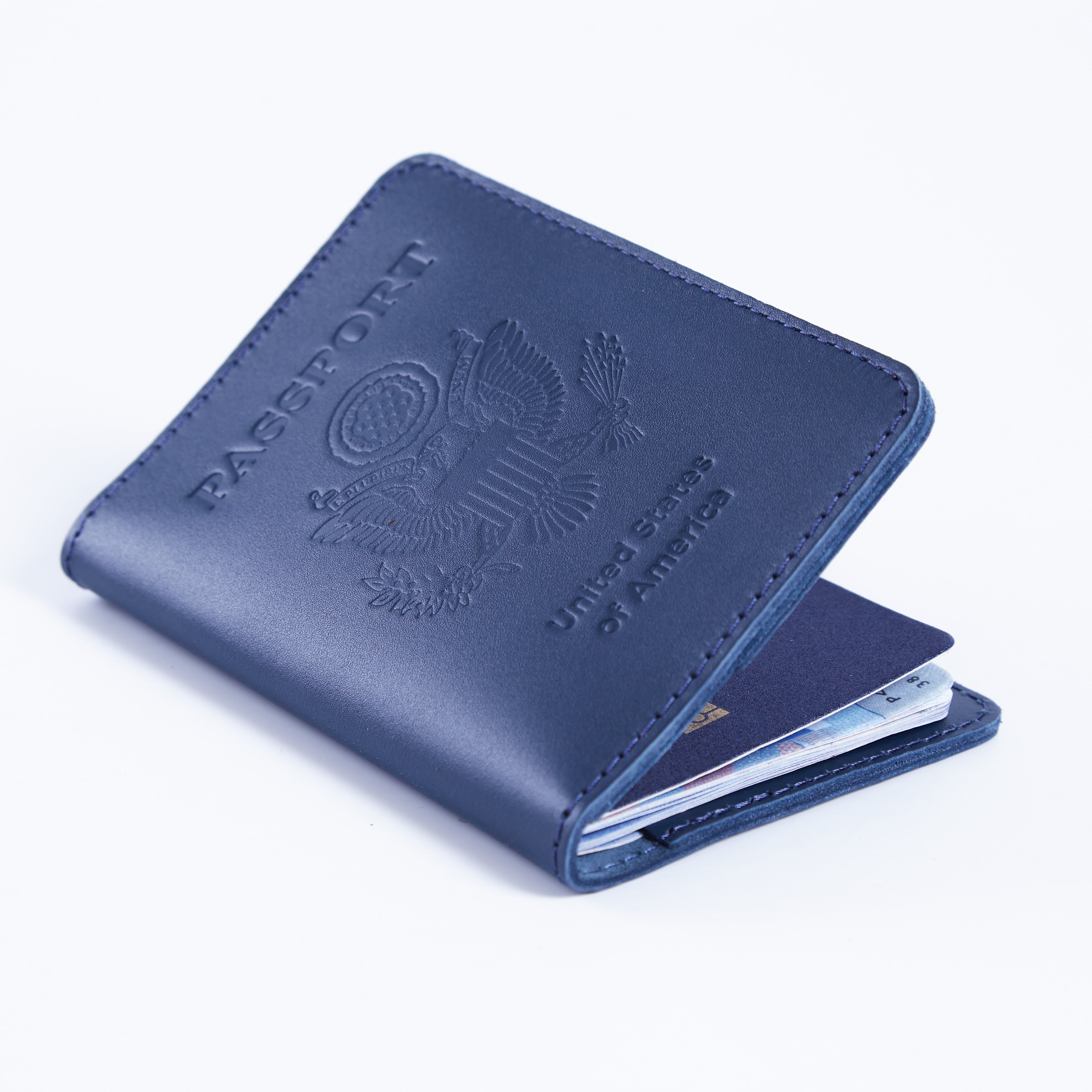 Passport cover with the national symbol of United States