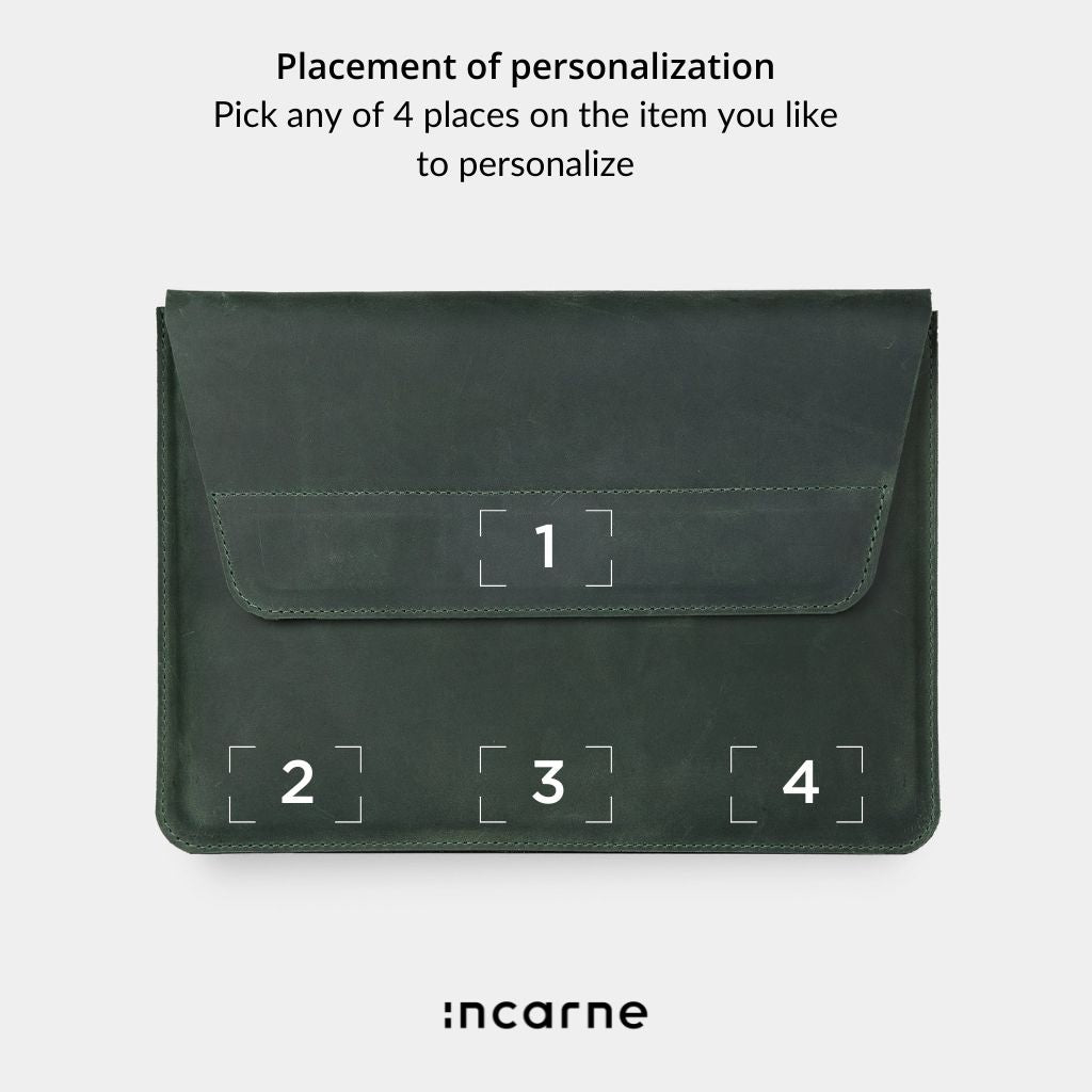 Husă pentru laptop Line, verde (vintage)