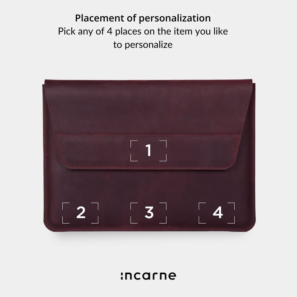 Husă pentru laptop Line, burgundy (vintage)