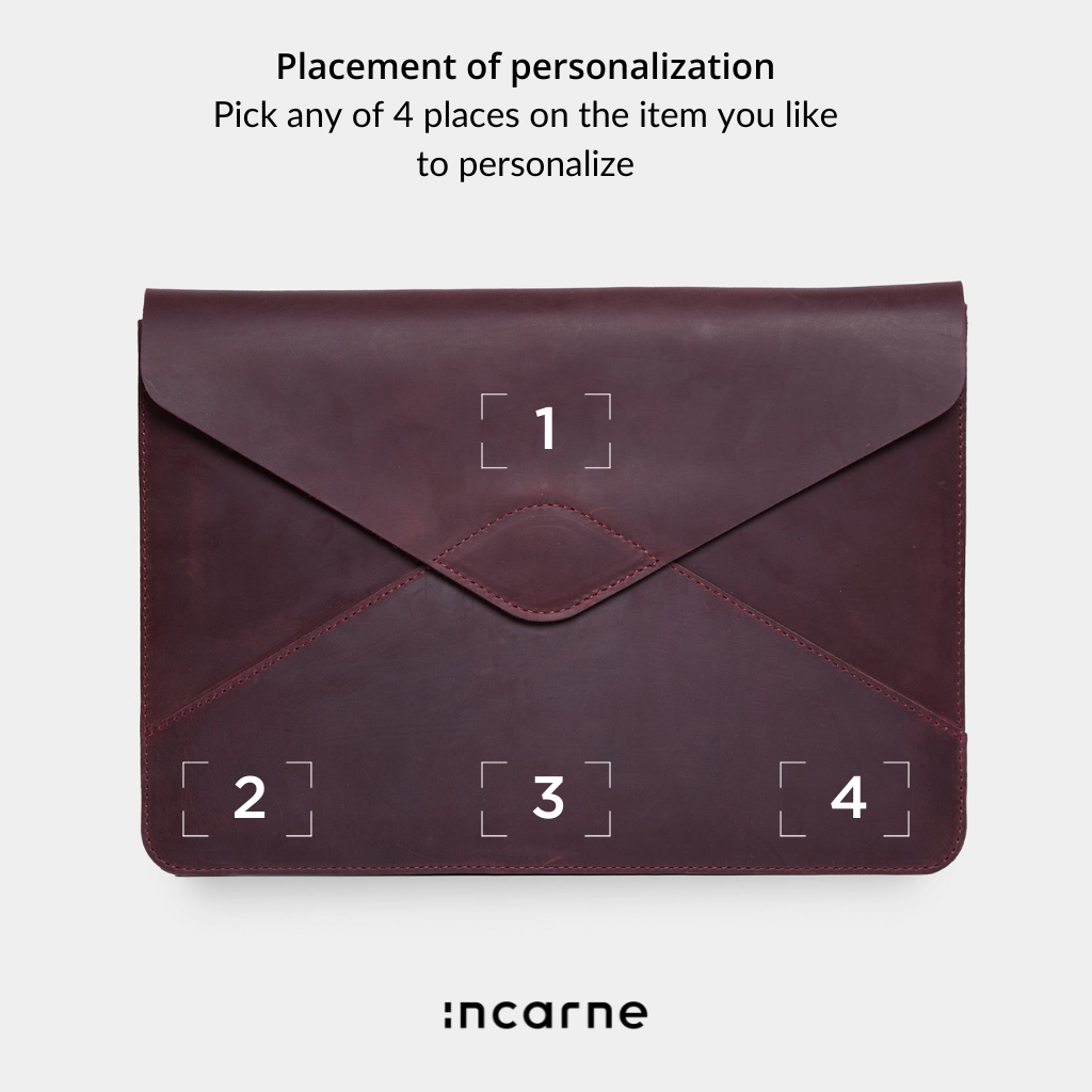 Husă pentru laptop Message, burgundy (vintage)