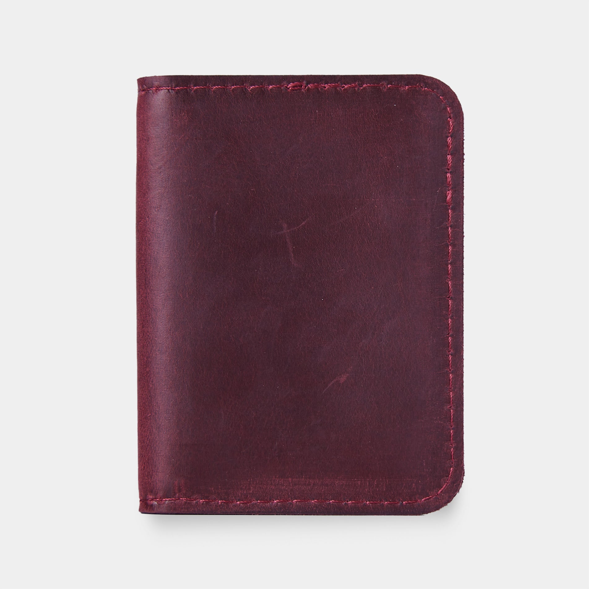 Leather holder for ID card and driver's license